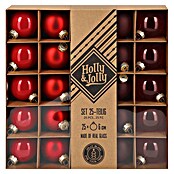 Christbaumkugel-Set Holly & Jolly (Merry Red, Glas, Durchmesser: 6 cm, 25 Stk.) | BAUHAUS