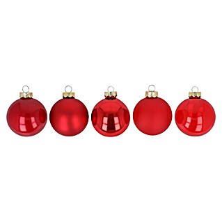 Christbaumkugel-Set Holly & Jolly (Merry Red, Glas, Durchmesser: 6 cm, 25 Stk.)