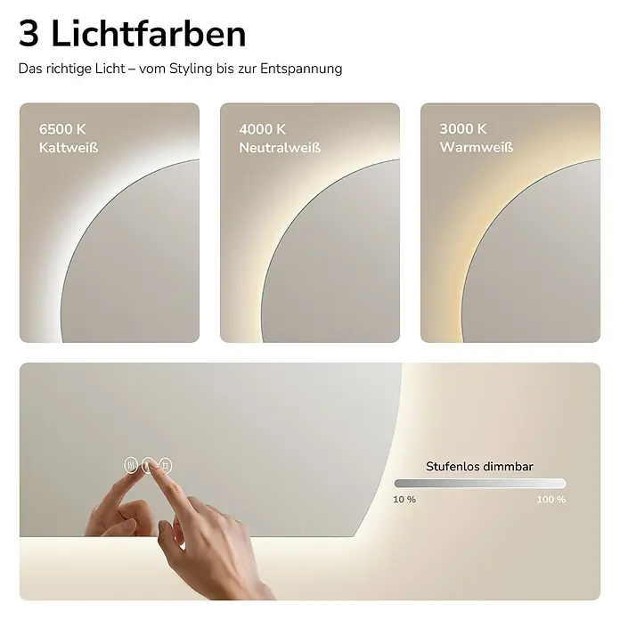 Emke Lichtspiegel LM39 - 100 x 83 cm
