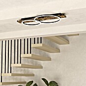 Eglo Boyal LED-Deckenleuchte (24 W, 78 x 40 x 9 cm, Schwarz/Holz rustikal, Warmweiß, Anzahl Leuchtmittel: 2 Stk.) | BAUHAUS