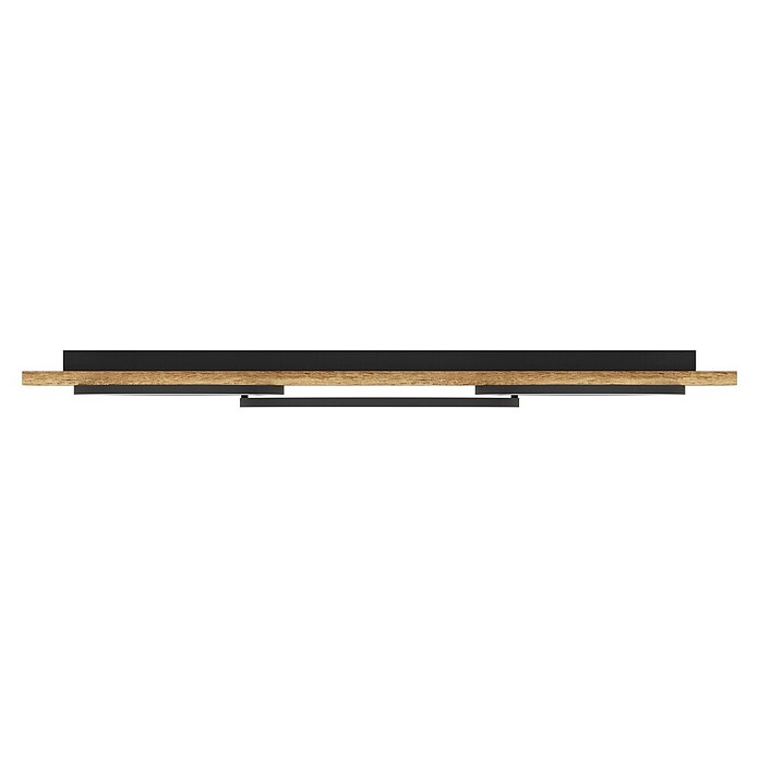 Eglo Boyal LED-Deckenleuchte (37,5 W, 101 x 40 x 9,5 cm, Schwarz/Holz rustikal, Warmweiß, Anzahl Leuchtmittel: 3 Stk.) | BAUHAUS