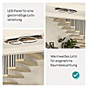 Eglo Boyal LED-Deckenleuchte (24 W, 78 x 40 x 9 cm, Schwarz/Holz rustikal, Warmweiß, Anzahl Leuchtmittel: 2 Stk.) | BAUHAUS