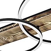 Eglo Boyal LED-Deckenleuchte (37,5 W, 101 x 40 x 9,5 cm, Schwarz/Holz rustikal, Warmweiß, Anzahl Leuchtmittel: 3 Stk.) | BAUHAUS