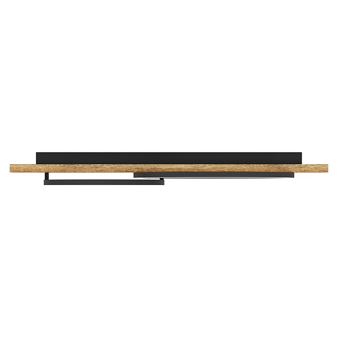 Eglo Boyal LED-Deckenleuchte (24 W, 78 x 40 x 9 cm, Schwarz/Holz rustikal, Warmweiß, Anzahl Leuchtmittel: 2 Stk.) | BAUHAUS