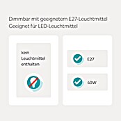 Eglo Pendelleuchte rund (60 W, Schwarz, Ø x H: 38,5 x 110 cm)