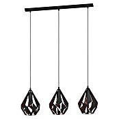 Eglo Pendelleuchte rund (3 x 60 W, Schwarz, Ø x H: 20,5 x 110 cm)