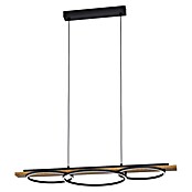 Eglo Boyal LED-Pendelleuchte (40,5 W, L x B x H: 101 x 40 x 110 cm, Schwarz/Braun-rustikal, Warmweiß) | BAUHAUS