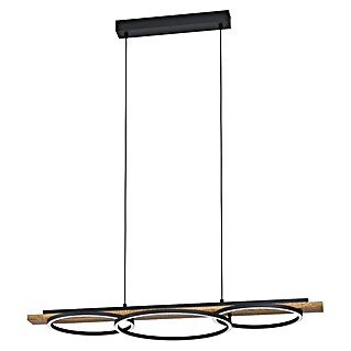 Eglo Boyal LED-Pendelleuchte (40,5 W, L x B x H: 101 x 40 x 110 cm, Schwarz/Braun-rustikal, Warmweiß)