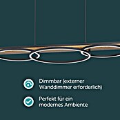 Eglo Boyal LED-Pendelleuchte (40,5 W, L x B x H: 101 x 40 x 110 cm, Schwarz/Braun-rustikal, Warmweiß) | BAUHAUS