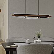Eglo Boyal LED-Pendelleuchte (40,5 W, L x B x H: 101 x 40 x 110 cm, Schwarz/Braun-rustikal, Warmweiß) | BAUHAUS