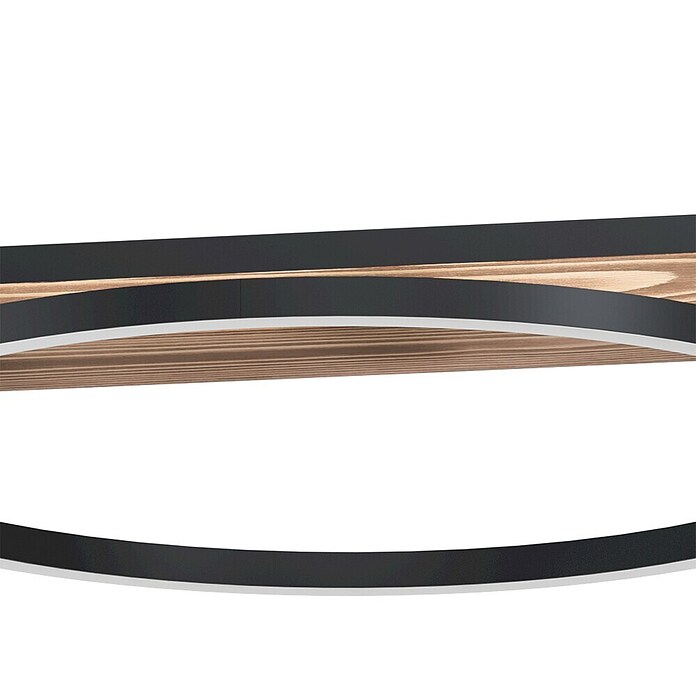 Eglo Boyal LED-Pendelleuchte (40,5 W, L x B x H: 101 x 40 x 110 cm, Schwarz/Braun-rustikal, Warmweiß) | BAUHAUS