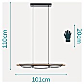 Eglo Boyal LED-Pendelleuchte (40,5 W, L x B x H: 101 x 40 x 110 cm, Schwarz/Braun-rustikal, Warmweiß) | BAUHAUS