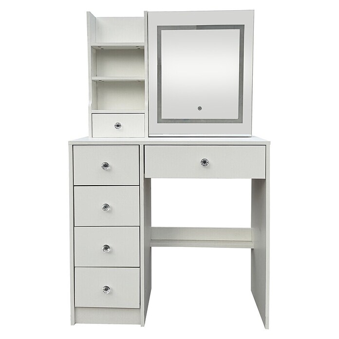 Fulmo Mesa tocador Aurora (L x An x Al: 36 x 131 x 80 cm, Blanco, Iluminación LED) | BAUHAUS