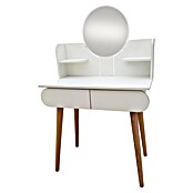 Fulmo Mesa tocador Sofía (L x An x Al: 45 x 131 x 80 cm, Blanco/Madera, Espejo) | BAUHAUS