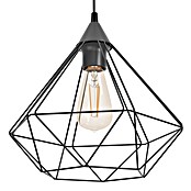 Eglo Tarbes Pendelleuchte rund (Schwarz, Höhe: 110 cm, Max. Leistung: 60 W, E27, 1-flammig, Durchmesser: 32,5 cm)