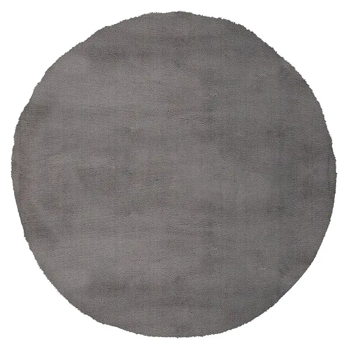 Kayoom Hochflorteppich Chaplin 545 - Silber, 80 x 80 cm, 100 % Polyester - Draufsicht