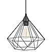 Eglo Tarbes Pendelleuchte rund (Schwarz, Höhe: 110 cm, Max. Leistung: 60 W, E27, 1-flammig, Durchmesser: 32,5 cm)