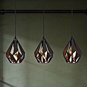 Eglo Pendelleuchte rund (3 x 60 W, Schwarz, Ø x H: 20,5 x 110 cm)