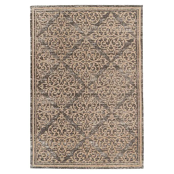 Kayoom Kurzflorteppich Davis 125 - Beige, 230 x 160 cm, 100 % Polyester - Draufsicht