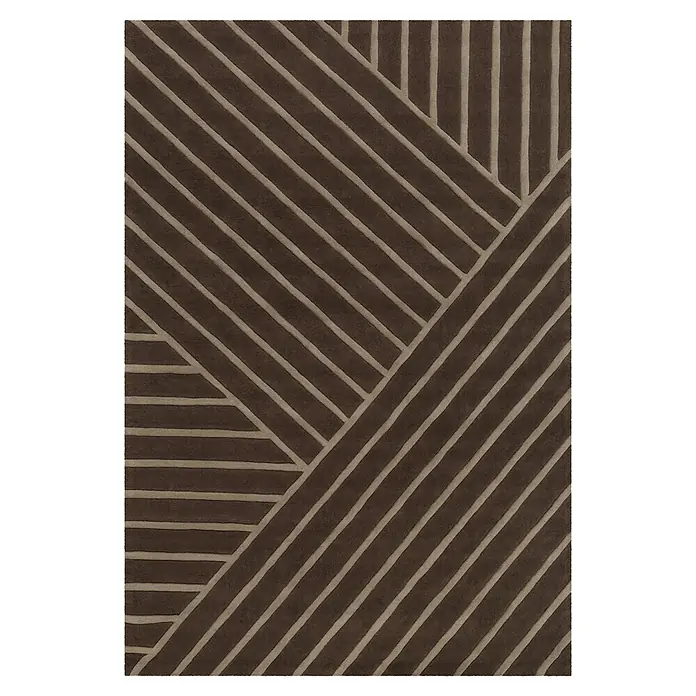 Kayoom Kurzflorteppich Cool 5056 - Taupe, 180 x 120 cm, 100 % Modacryl - Draufsicht