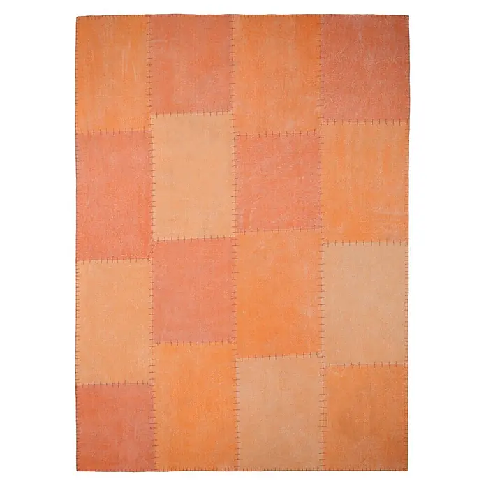 Kayoom Flachgewebeteppich Lyrical 110 - Multi/Orange, 230 x 160 cm, 100 % Baumwolle - Draufsicht