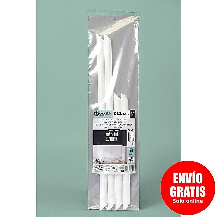 Nmc Decoflair Set perfiles ornamentales kit de marco CL2 (2 x 39 cm, 2 x 59 cm, Polímero extruido de alta densidad (HDPS)) | BAUHAUS