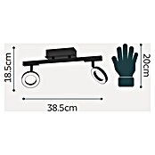 Eglo Cardillio 2 LED-Deckenstrahler CARDILLIO 2 (9,7 W, L x B x H: 38,5 x 8,5 x 17,5 cm, Schwarz, Warmweiß, 3 Stk.) | BAUHAUS