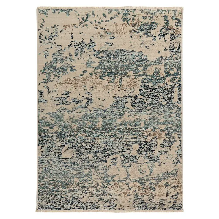 Kayoom Kurzflorteppich Charin 325 - Blau, 180 x 120 cm, 100 % Polypropylen - Draufsicht