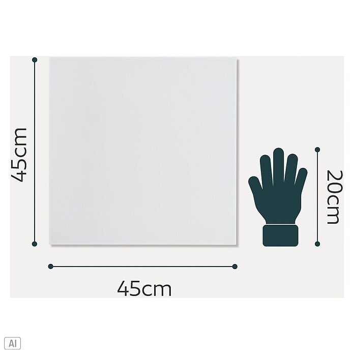 Eglo LED-Panel Turcona-Z (22,8 W, L x B x H: 45 x 45 x 7,5 cm, Weiß, RGBW) | BAUHAUS