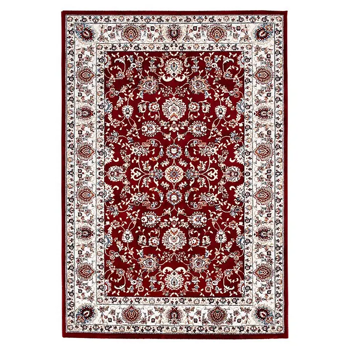 Kayoom Kurzflorteppich Safa 751 - Rot, 290 x 200 cm, 100 % Polyester - Draufsicht