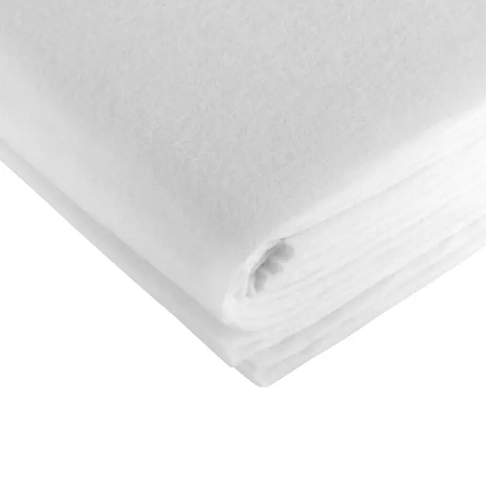 Kayoom Teppichgleitschutz Hinder 485 - 140 x 70 cm - Weißes, gefaltetes Vliesstoffgewebe.