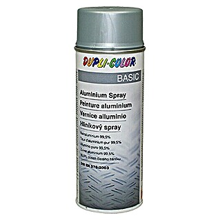 Dupli-Color Basic Spray de aluminio (Plateado metálico, Satinado, Resistente al calor, 400 ml)