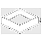 Palatino Exclusive Line Pflanzkasten Carlotta (Außenmaß (L x B x H): 80 x 80 x 25 cm, Metall, Rotbraun) | BAUHAUS