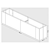 Palatino Hochbeet Urban (250 x 50 x 70 cm, Stahl, Rostrot) | BAUHAUS