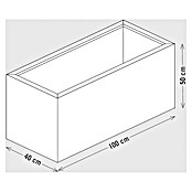 Palatino Exlusive Line Pflanzgefäß (100 x 40 x 50 cm, Cortenstahl, Rotbraun)