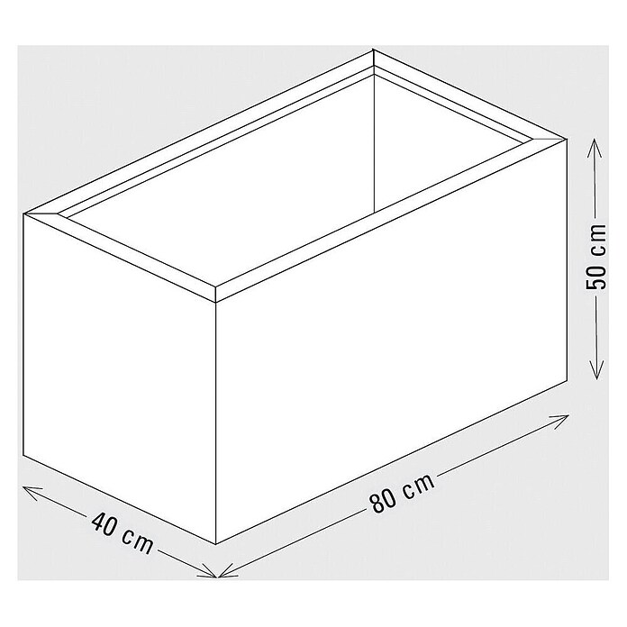 Palatino Exlusive Line Pflanzgefäß (80 x 40 x 50 cm, Cortenstahl, Rotbraun)
