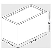 Palatino Exlusive Line Pflanzgefäß (80 x 40 x 50 cm, Cortenstahl, Rotbraun)