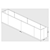 Palatino Hochbeet Urban (300 x 50 x 70 cm, Stahl, Rostrot) | BAUHAUS