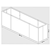 Palatino Hochbeet Urban (200 x 50 x 70 cm, Stahl, Rostrot) | BAUHAUS
