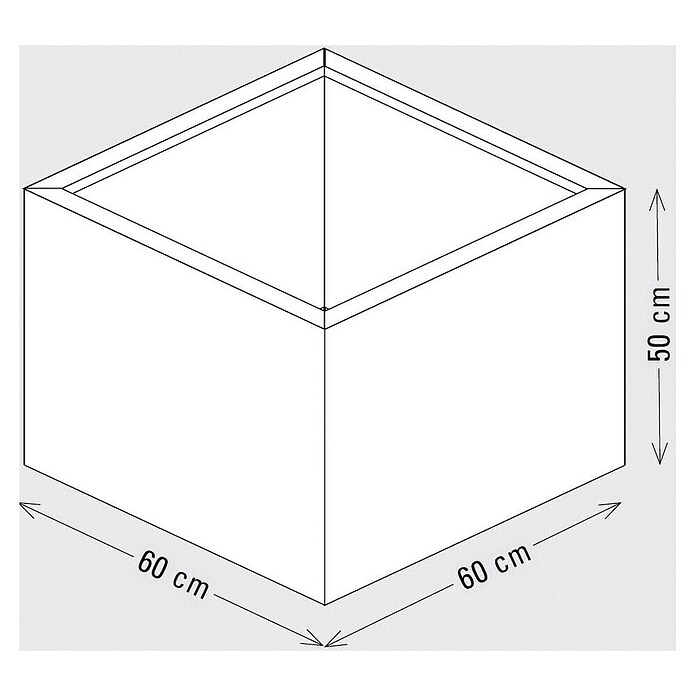Palatino Exlusive Line Pflanzgefäß (60 x 60 x 50 cm, Cortenstahl, Rotbraun)