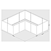 Palatino Hochbeet Urban L-Form (200 x 200 x 70 cm, Cortenstahl)