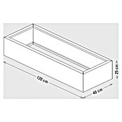 Palatino Exlusive Line Pflanzrahmen (120 x 40 x 25 cm, Cortenstahl)