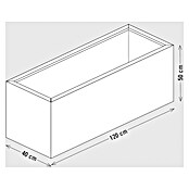 Palatino Exlusive Line Pflanzgefäß (120 x 40 x 50 cm, Cortenstahl, Rotbraun)