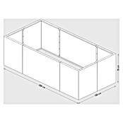 Palatino Hochbeet Urban (200 x 100 x 70 cm, Cortenstahl)