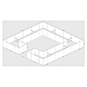 Palatino Hochbeet Urban C-Form (500 x 500 x 70 cm, Stahl, Rostbraun) | BAUHAUS