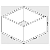 Palatino Exlusive Line Pflanzgefäß (80 x 80 x 50 cm, Cortenstahl, Rotbraun)
