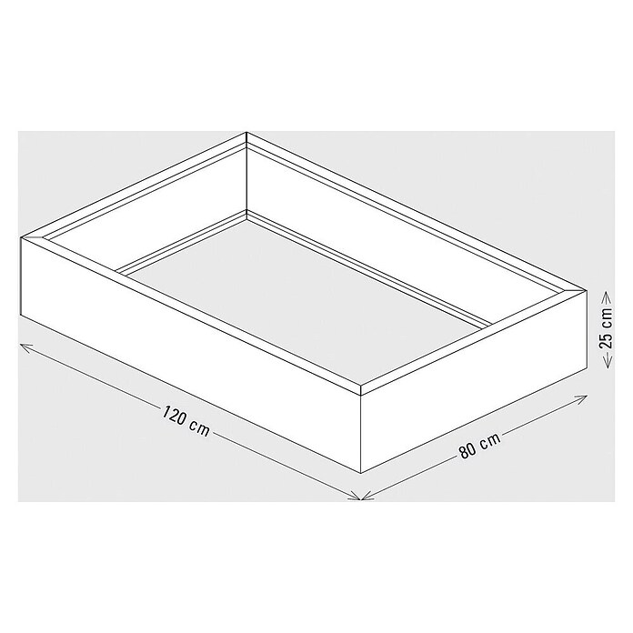 Palatino Exlusive Line Pflanzrahmen (120 x 80 x 25 cm, Cortenstahl)