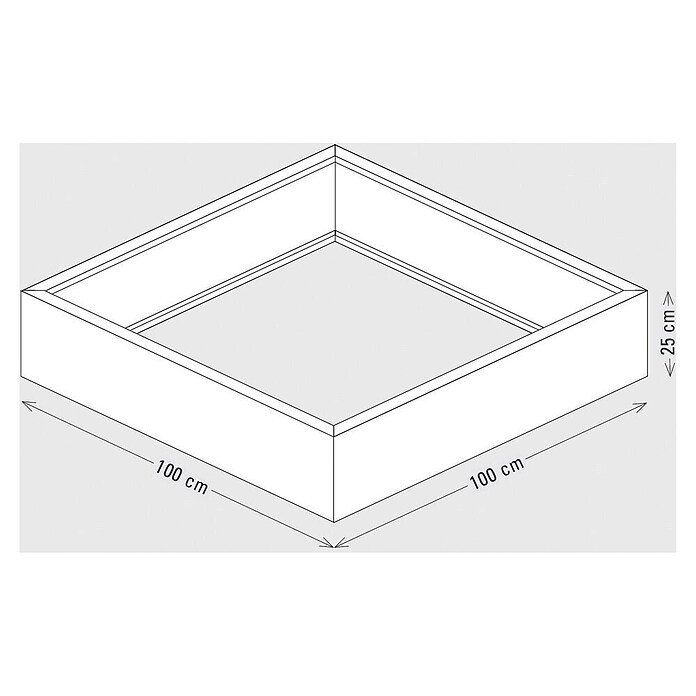 Palatino Exclusive Line Pflanzkasten Carlotta (Außenmaß (L x B x H): 100 x 100 x 25 cm, Metall, Rotbraun) | BAUHAUS