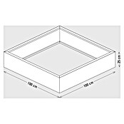 Palatino Exclusive Line Pflanzkasten Carlotta (Außenmaß (L x B x H): 100 x 100 x 25 cm, Metall, Rotbraun) | BAUHAUS