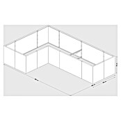 Palatino Hochbeet Urban L (300 x 200 x 70 cm, Cortenstahl, Rostbraun) | BAUHAUS